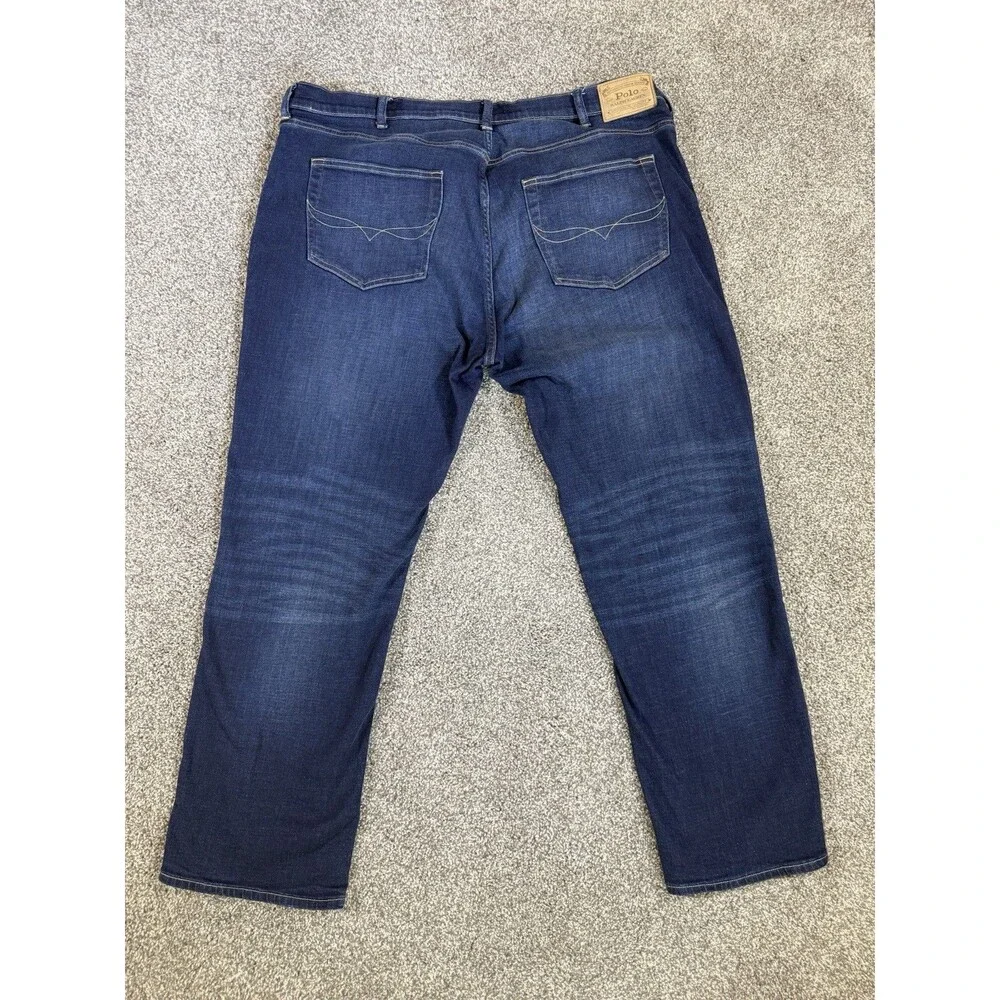 Polo Ralph Lauren Hampton Relaxed Straight Jeans Men’s 44x32 Dark Wash Stretch